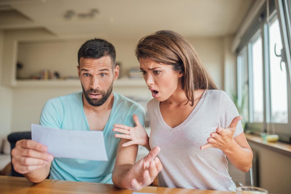 A couple shocked by receiving a surprise medical bill.