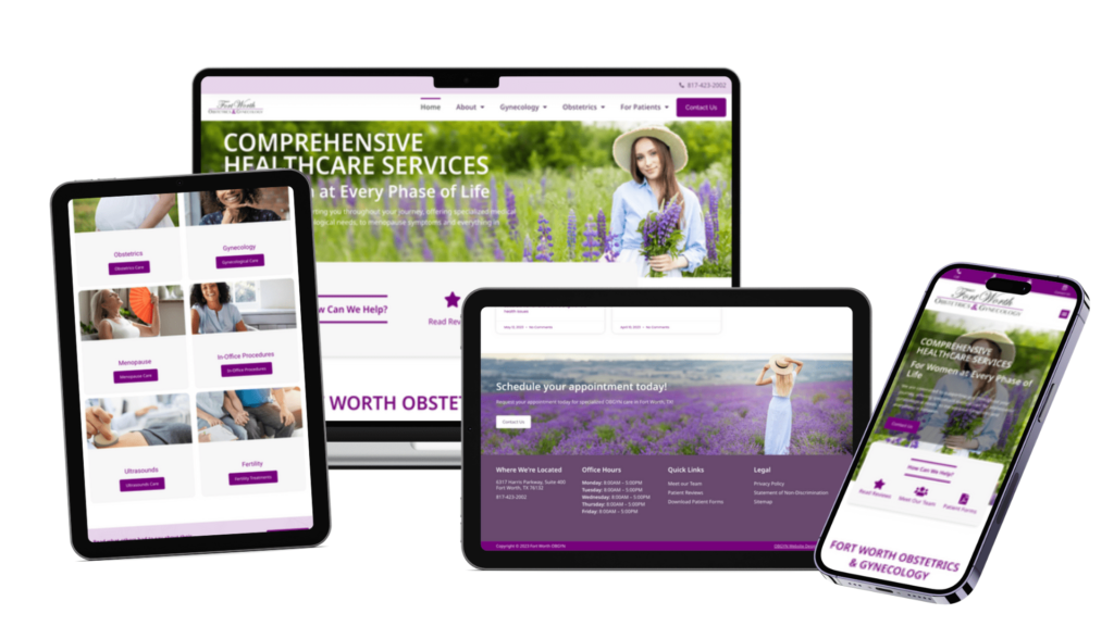 responsive OBGYN website design from practis