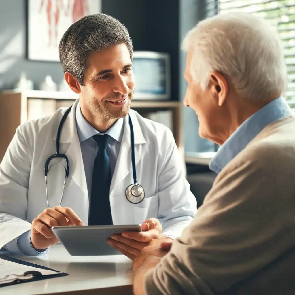 doctor with senior patient