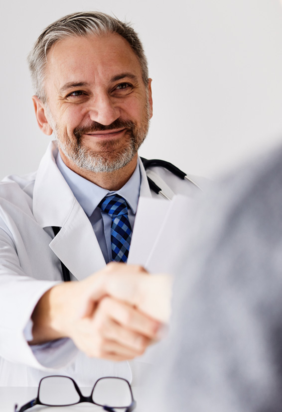 doctor shaking somebody's hand