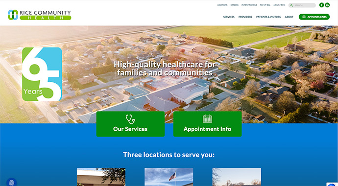 ricecommunityhealth.com website screenshot