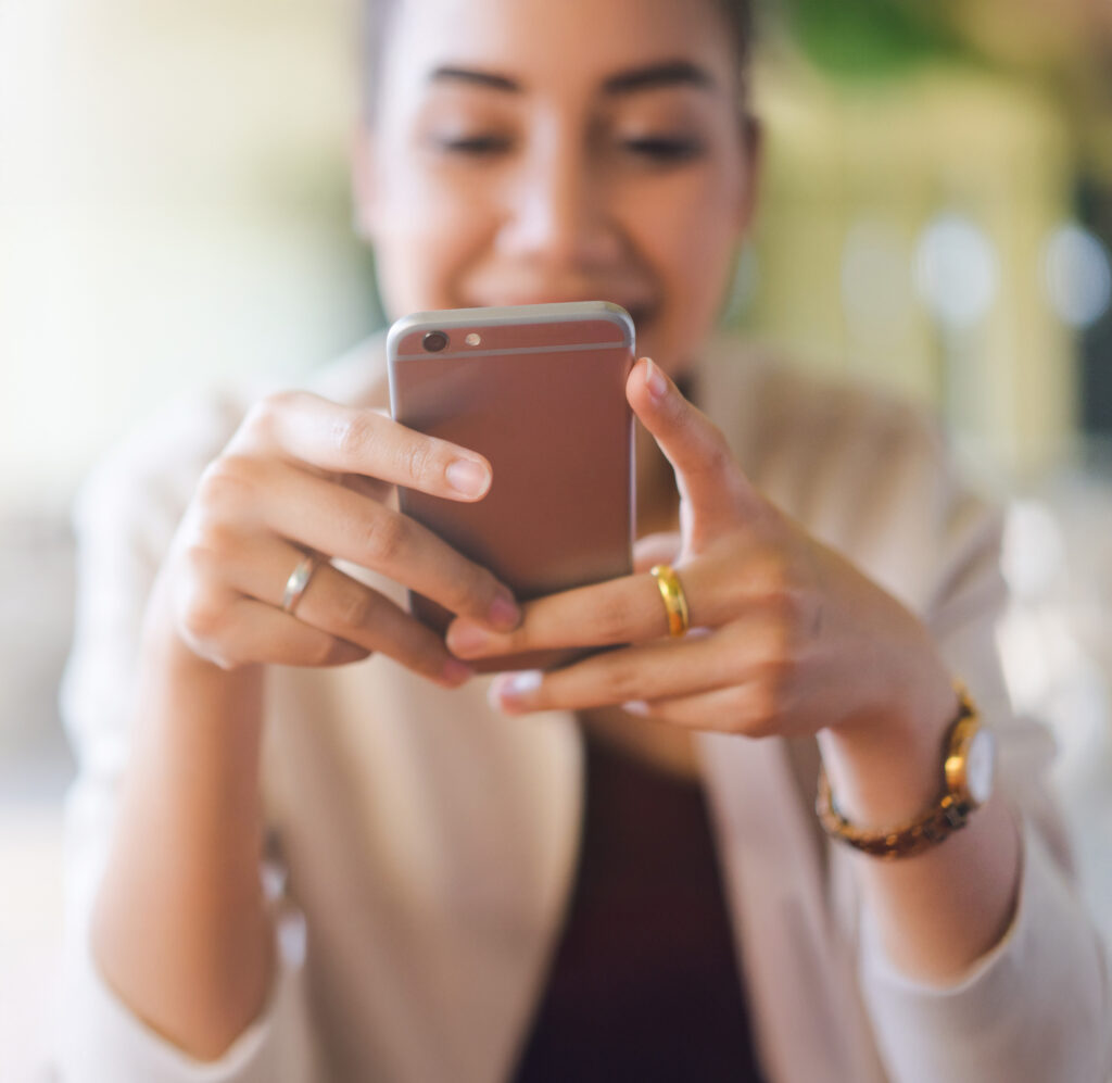 Woman Looking at Phone