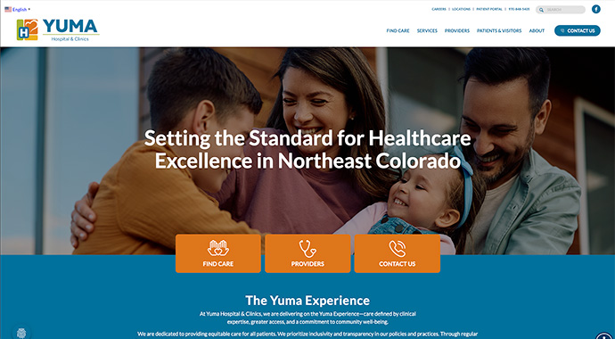 yumahospital.org website screenshot